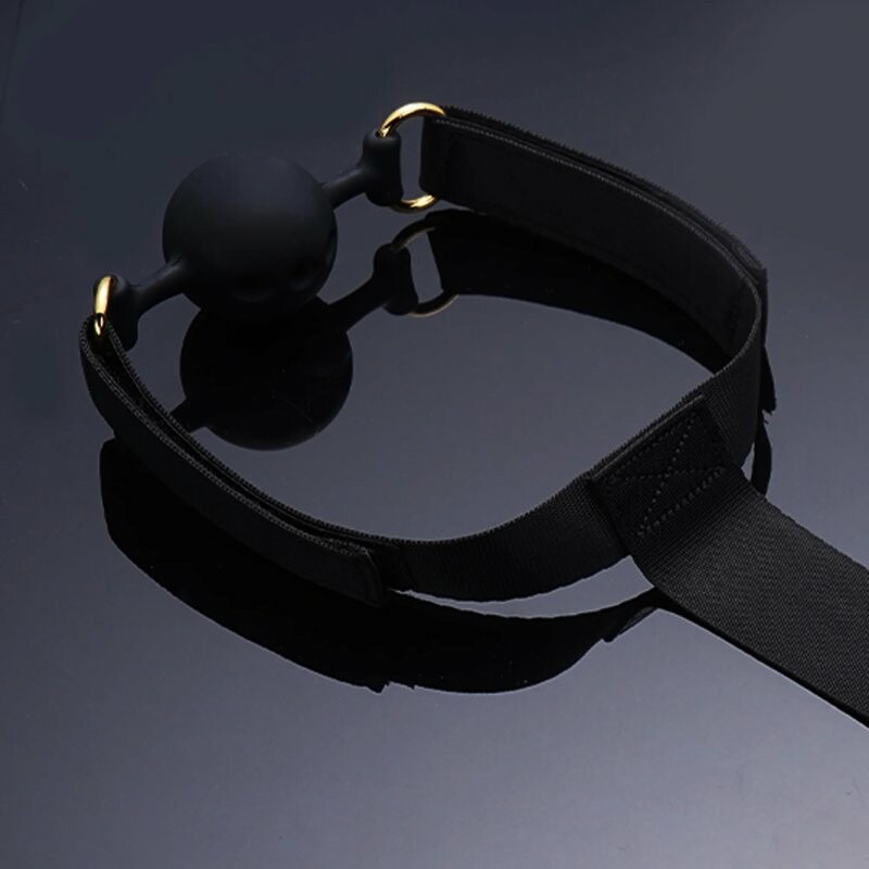 Набір для бондажу Hogtie Bondage Gear With Mouth Gags з 3 кляпами, чорний - Зображення 5