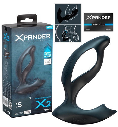 Масажер простати, розмір S, XPANDER X2 чорний, 9.5 см х 4.1 см - Изображение 4