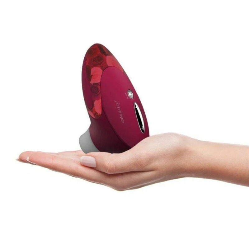 Кліторальний стимулятор Womanizer Pro W500 Red/Rose з квітковим принтом, червоний - Зображення 5