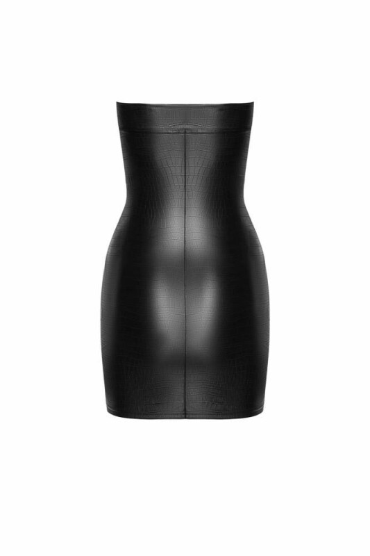 Еротична сукня, L, F317 Noir Handmade крокодиляча шкіра, мокрий ефект, чорна - Изображение 6