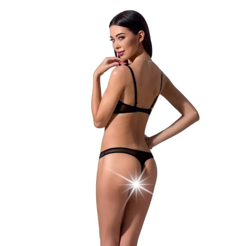 Боді відкрите Passion Heidi, чорне, S/M - Зображення 1