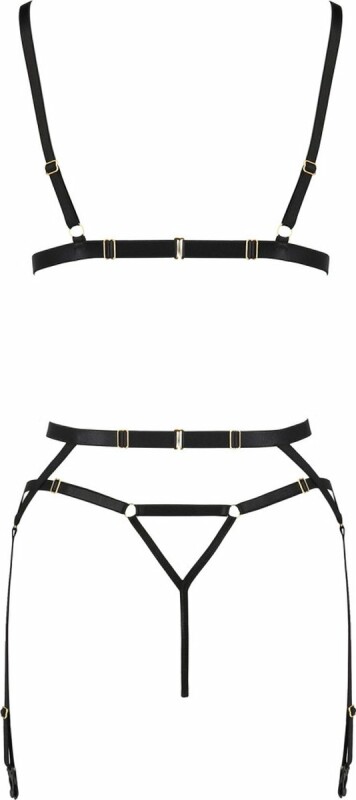 Комплект сексуальний S/M Meggy Passion, 2 предмети, чорний - Зображення 2