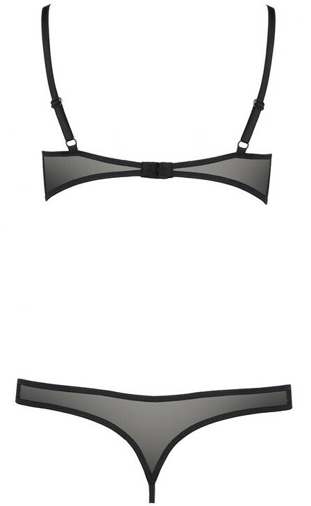 Боді відкрите Passion Heidi, чорне, S/M - Зображення 3