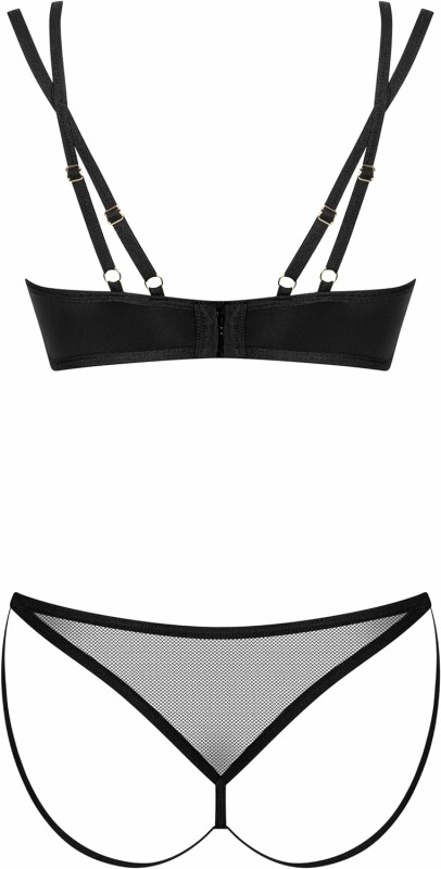 Комплект Obsessive Nesari, чорний, XS/S - Изображение 3