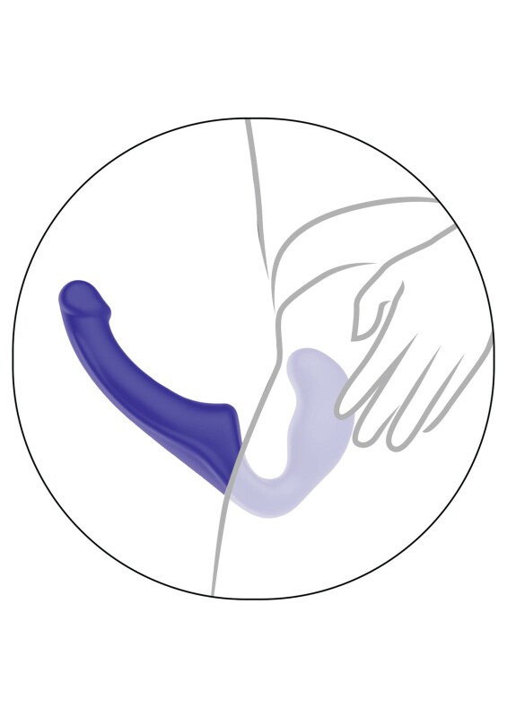 Страпон Безремневий ToyJoy Bend Over Boyfriend, силіконовий, фіолетовий, 23 х 4.5 см - Зображення 4