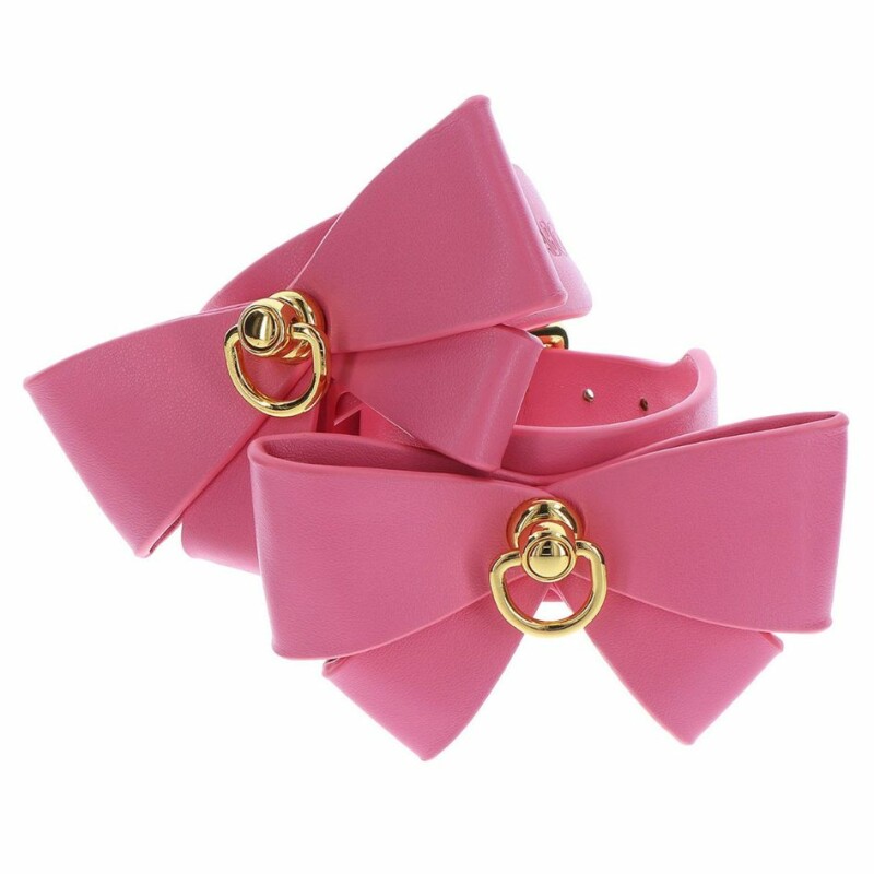 Поножі з бантиками Taboom Malibu Ankle Cuffs з веганської шкіри, рожеві - Изображение 4