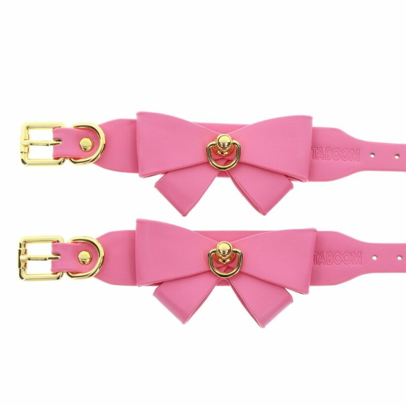 Поножі з бантиками Taboom Malibu Ankle Cuffs з веганської шкіри, рожеві - Изображение 6