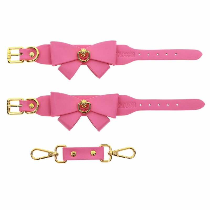Поножі з бантиками Taboom Malibu Ankle Cuffs з веганської шкіри, рожеві - Изображение 9