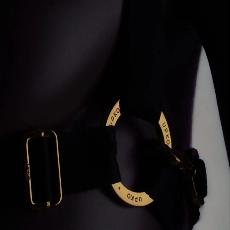 Комплект UPKO Adult Sex Harness And Head Restraint Gear портупея та упряж із кляпом, чорний - Изображение 5