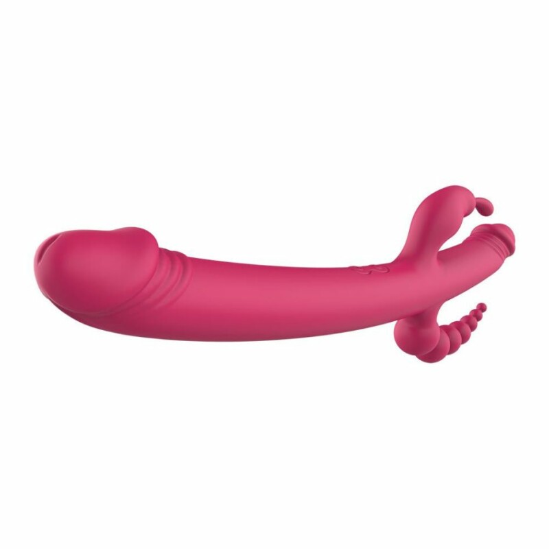 Вібратор з 4 стимулюючими кінцями Dreamtoys Essentials Anywhere Pleasure Vibe Pink рожевий, 40 см х 3.7 см - Зображення 5