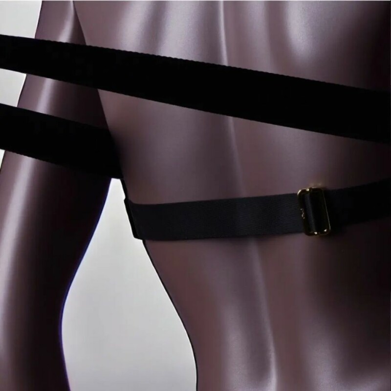 Комплект UPKO Adult Sex Harness And Head Restraint Gear портупея та упряж із кляпом, чорний - Изображение 1