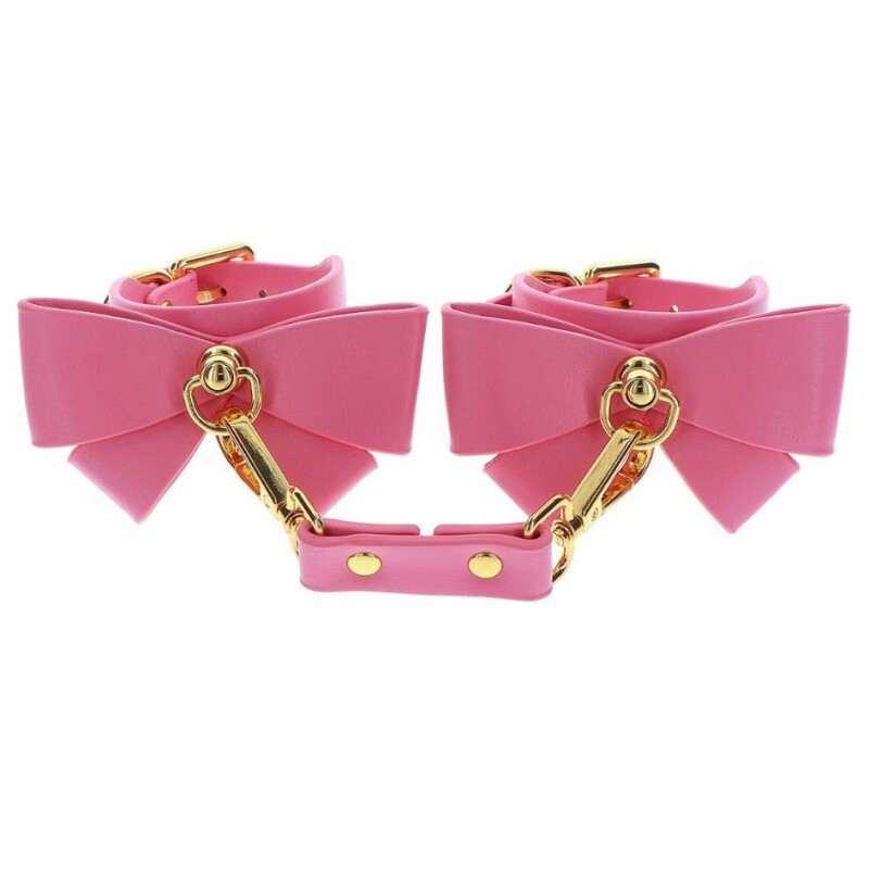 Поножі з бантиками Taboom Malibu Ankle Cuffs з веганської шкіри, рожеві - Изображение 3
