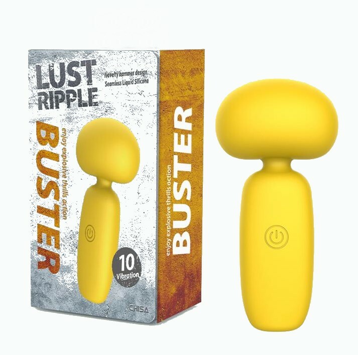 Міні вібратор масажер Chisa Buster, жовтий, 9.4 х 4.5 см