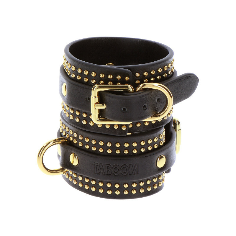 Поножі Taboom Vogue Studded Ankle Cuffs Set з веганської шкіри, чорні - Изображение 3