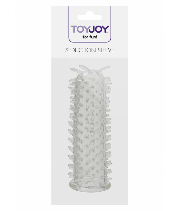 Насадка на пеніс із шипиками Toy Joy Seduction Sleeve Clear, прозора, 11.5 х 1.9 см - Изображение 1