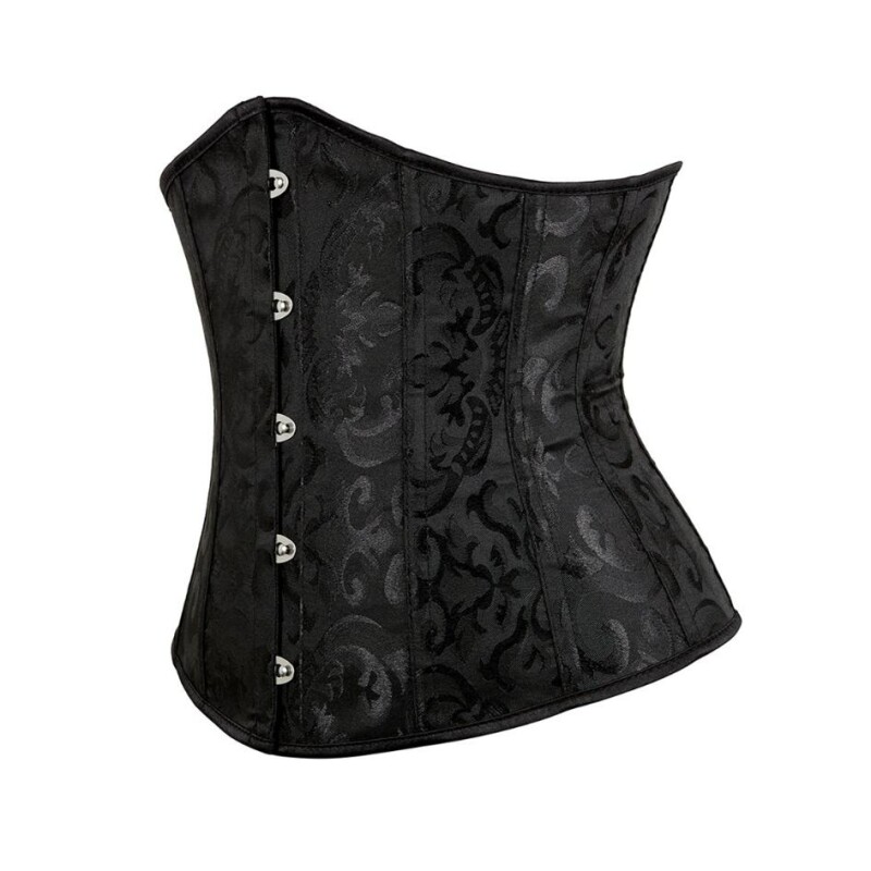 Корсет під бюст Star Night Corset XS, з гачками і шнурівкою, чорний - Зображення 4