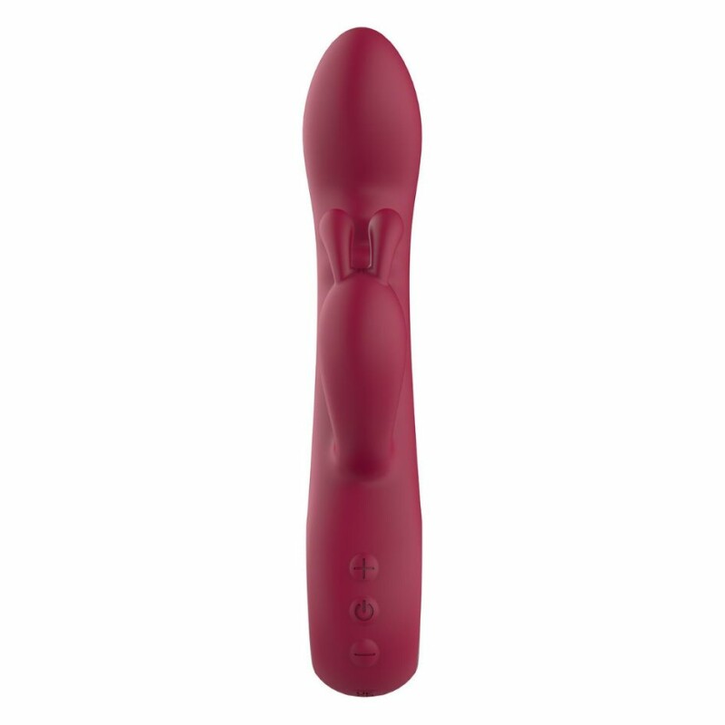 Вібратор кролик рельєфний Dream Toys Glam Rabbit Vibe червоний, 22.5 х 4 см - Изображение 3