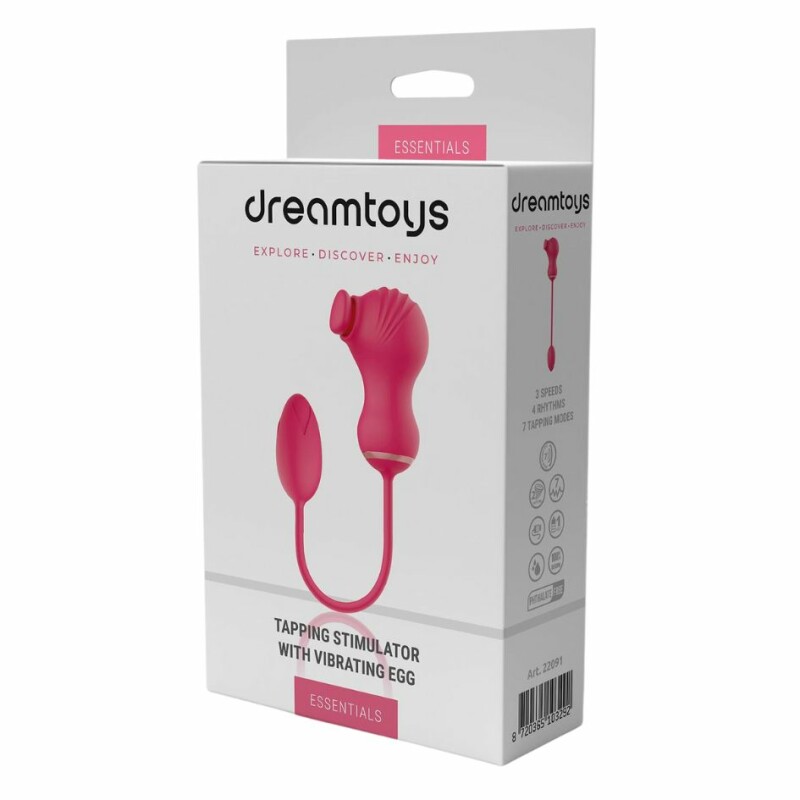 Подвійний стимулятор Dream Toys Essentials 2в1 для клітора і вібраційне яйце, рожевий - Изображение 8