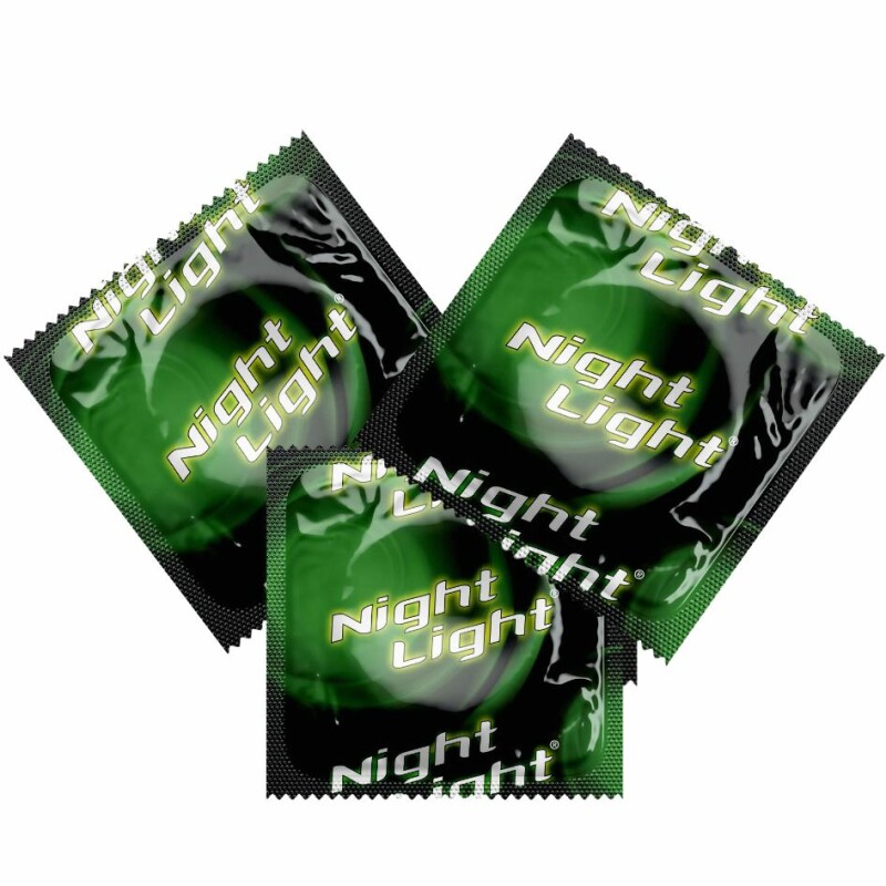 Презерватив, що світиться в темряві Night Light зі змазкою, 1 шт. - Зображення 1