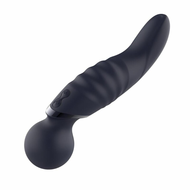 Вібратор мікрофон Dream Toys Glam Dual Wand Vibe для подвійної стимуляції, фіолетовий, 21.2 см х 4.9 см - Зображення 2