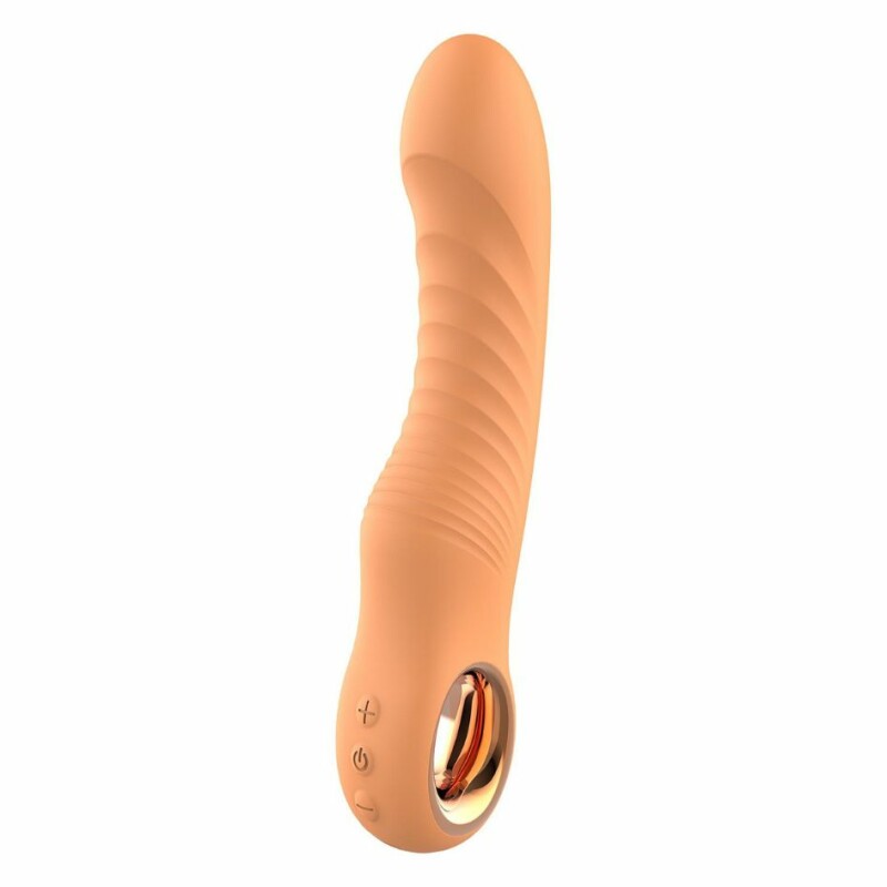 Вібратор ребристий Dream Toys Glam Glam Flexible Ribbed Vibe помаранчевий, 22 х 3.9 см - Изображение 1