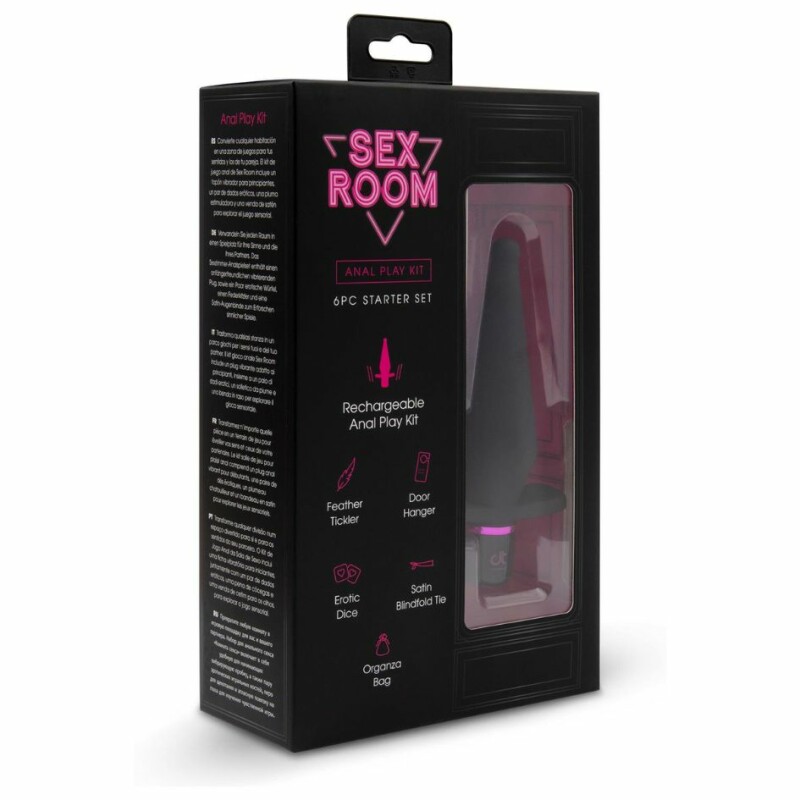 Набір для анальної гри Sex Room Anal Play Kit 5 предметів і мішечок для зберігання, чорного кольору, 13.5 х 3.8 см - Изображение 4