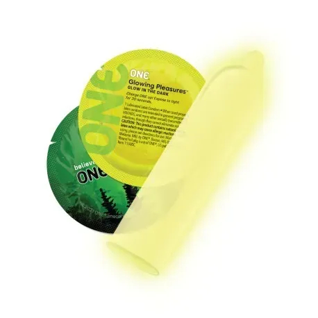 Презервативи в банці One Glowing Pleasures світяться в темряві, 100 шт - Изображение 4
