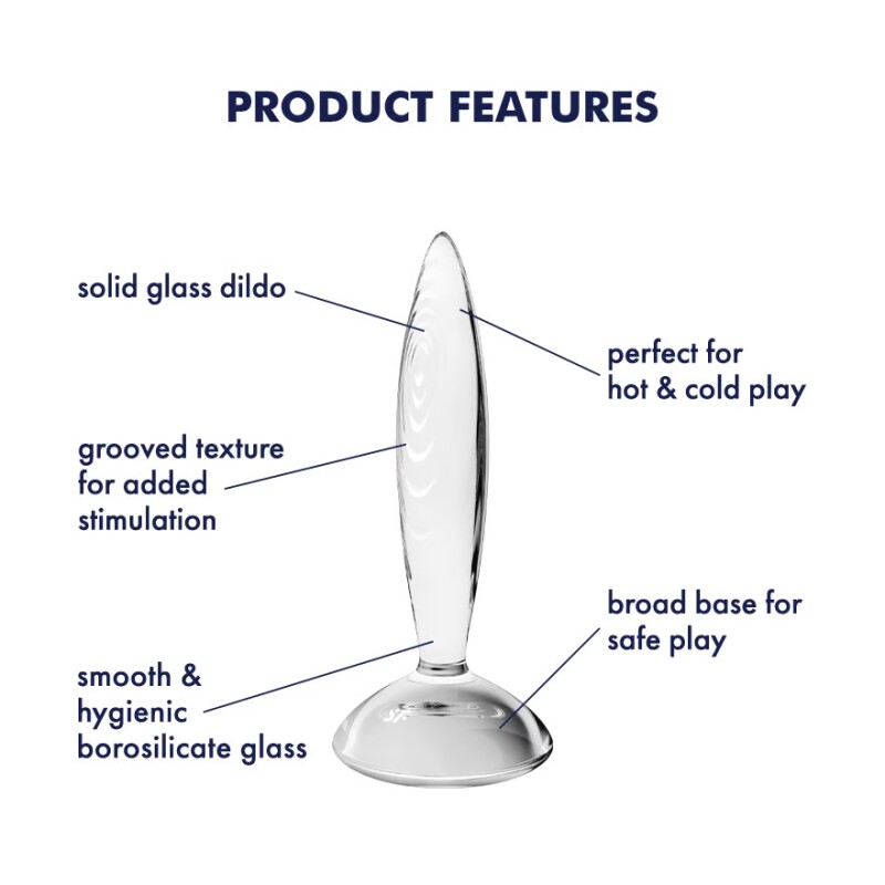 Анальна пробка Satisfyer Sparkling Crystal скляна, 21 х 3.5 см - Изображение 4
