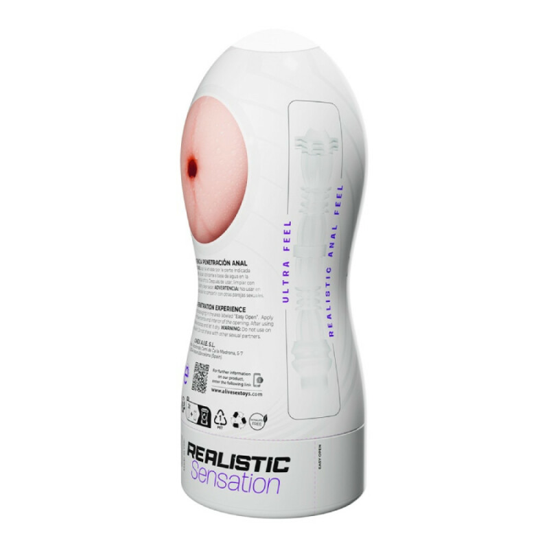 Мастурбатор-анус Alive Maxi Flex Anal Experience, бежевий, 19 х 7.8 см - Изображение 4
