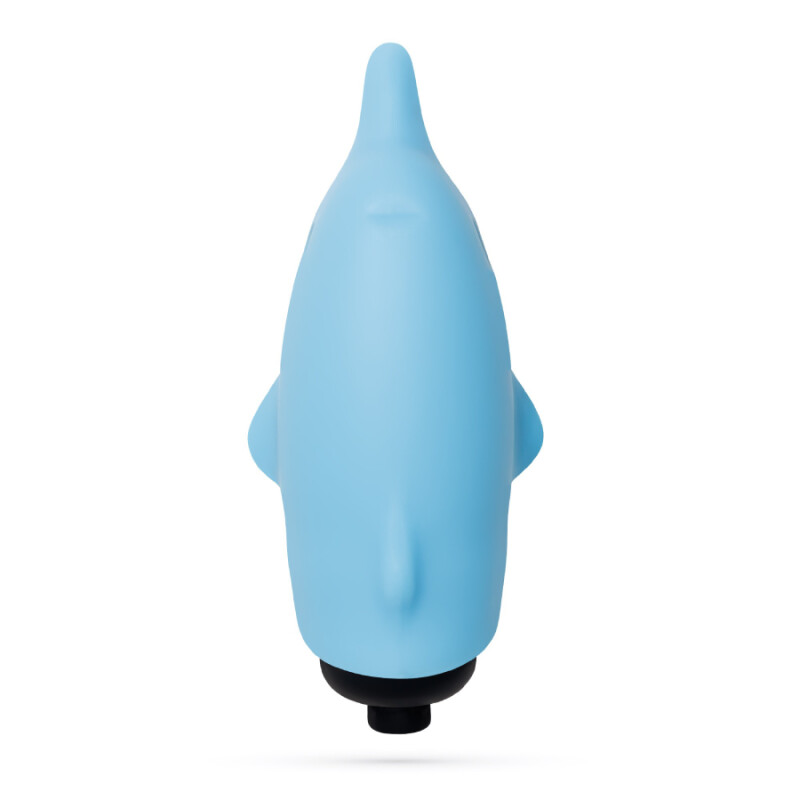 Міні-вібратор Crushios Dolphin з 10 швидкостями, блакитний, 7.5 х 2.6 см - Изображение 2