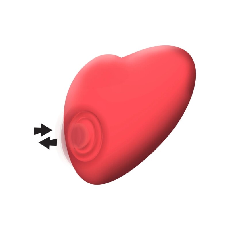 Вібратор у вигляді серця Xocoon Heartbeat з пульсацією, червоний, 7.5 х 7.2 см