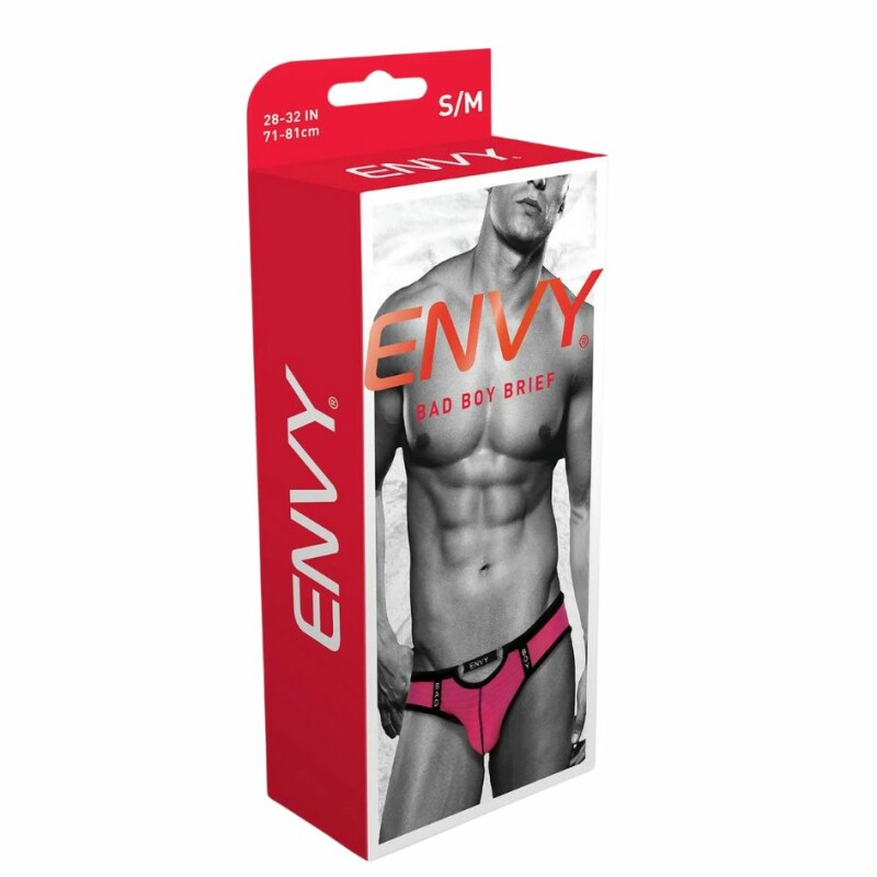 Труси з вирізом спереду Envy Bad Boy для чоловіків, рожеві, S/M - Зображення 1