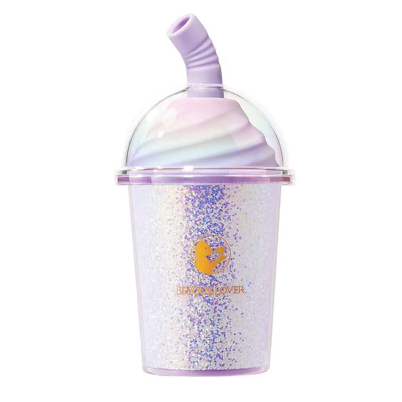 Вакуумний стимулятор у формі стаканчика з трубочкою BeYourLover Joy Cup сяючий бузковий, 9.1 х 4.6 см - Изображение 3