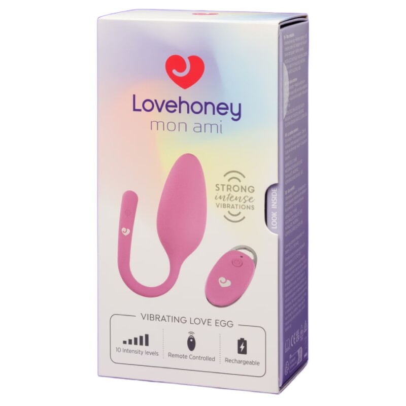 Вiброяйце Lovehoney mon ami з пультом, рожеве, 17.8 - Изображение 1