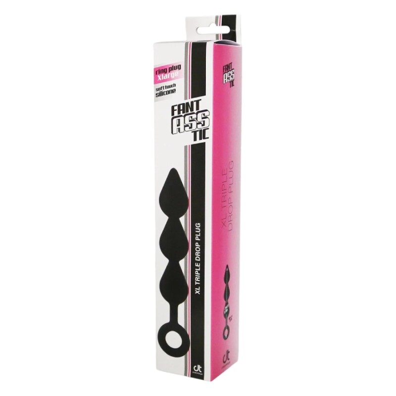 Анальний ланцюжок Dream Toys Triple XL, чорний, 26 х 4.4 см - Зображення 1