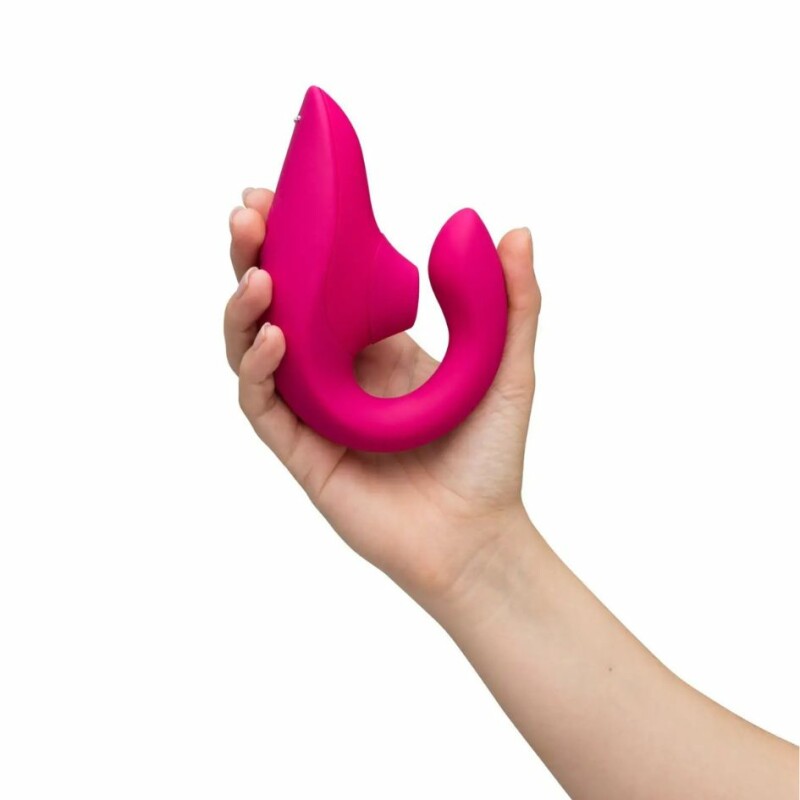 Вібратор-стимулятор подвійний Womanizer Blend Vibrant Pink для точки G і клітора, вакуум і вібрація, рожевий - Изображение 3