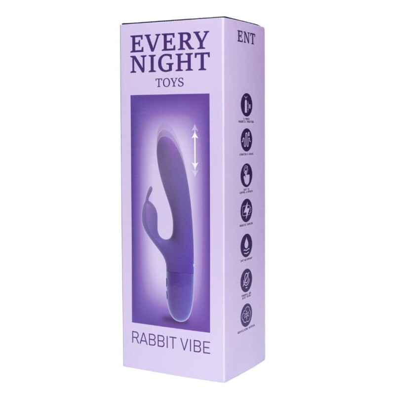 Вібратор-кролик Every Night Toys для точки G фіолетовий, 21 х 3.4 см - Зображення 1