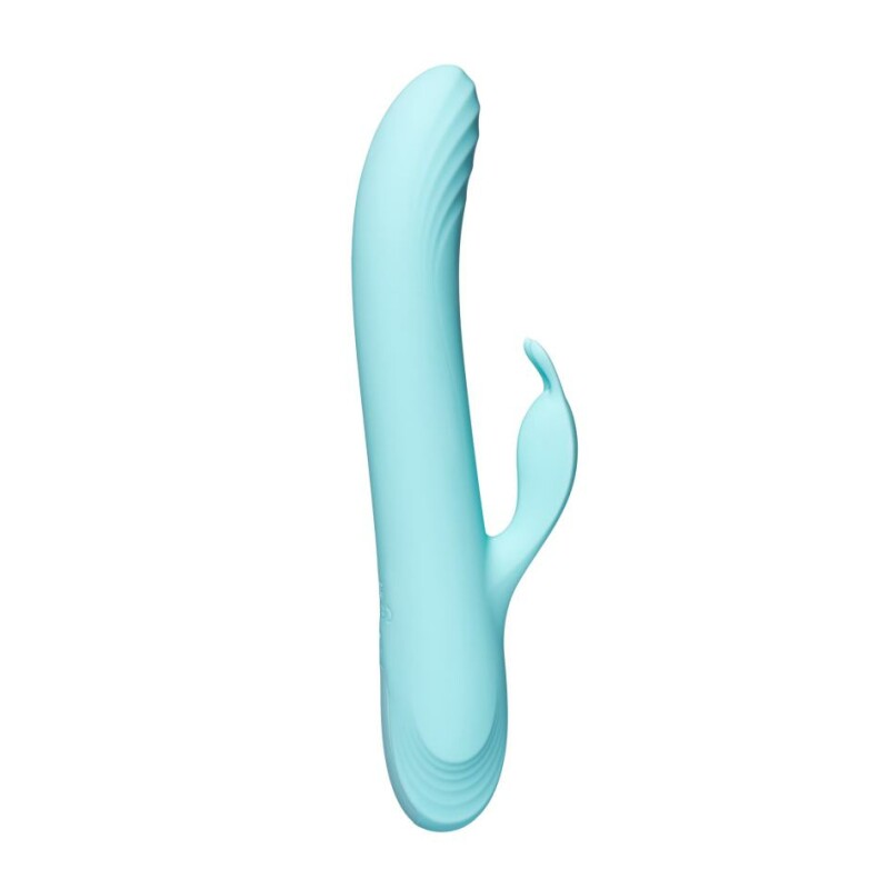Вібратор-кролик з фрикціями Every Night Toys для точки G, бірюзовий - Зображення 2