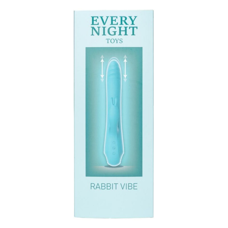 Вібратор-кролик з фрикціями Every Night Toys для точки G, бірюзовий - Зображення 1