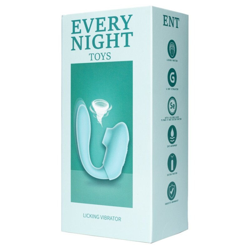 Вібратор-кролик з вакуумною стимуляцією Every Night Toys для точки G, зелений, 10.4 х 2.4 см - Зображення 1