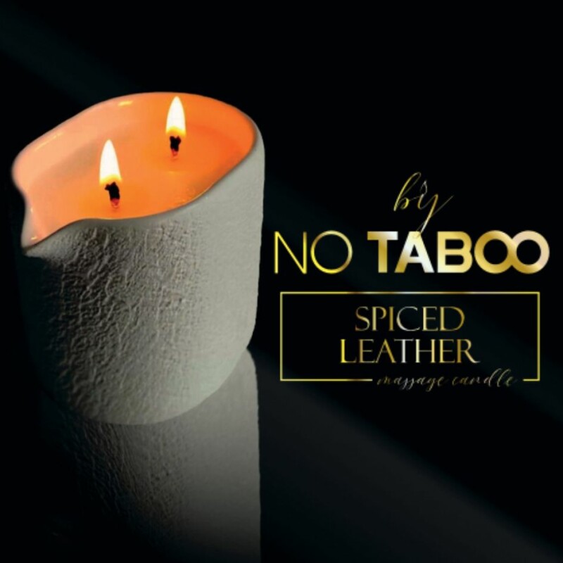 Масажна свічка, 140 мл, NO TABOO Spiced Leather шкіра + амбра + мускатний горіх - Изображение 6
