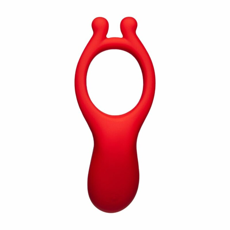 Ерекційне кільце з вібростімуляцією Every Night Toys червоне, 10.2 х 2.8 х 3 см - Изображение 5