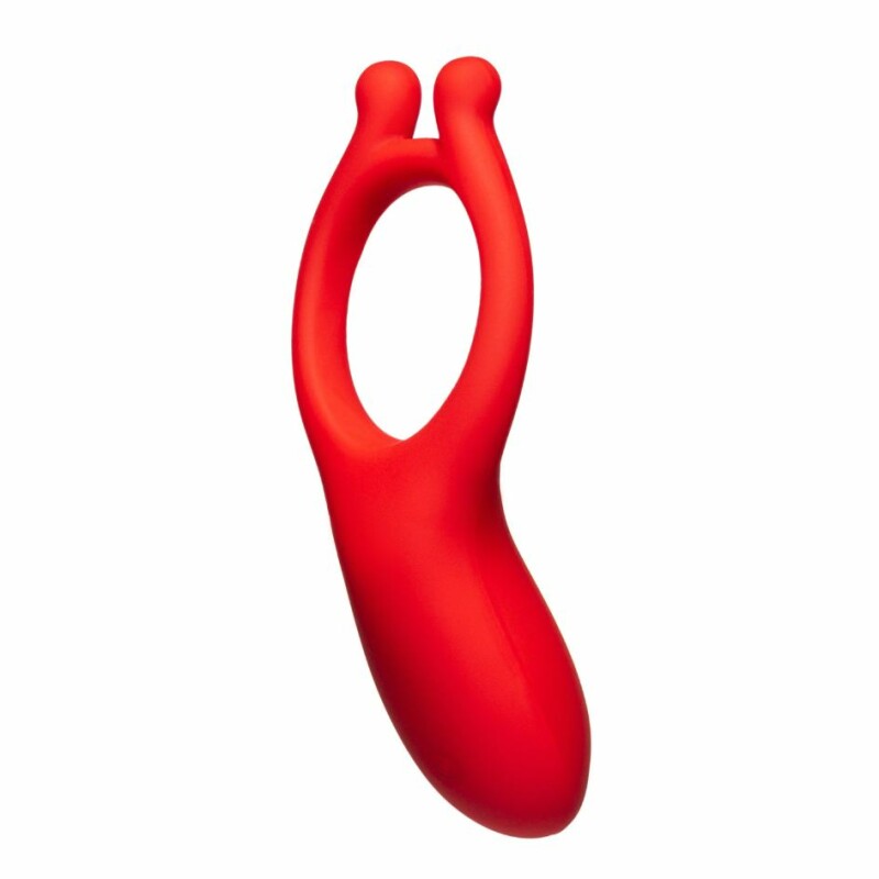 Ерекційне кільце з вібростімуляцією Every Night Toys червоне, 10.2 х 2.8 х 3 см - Изображение 3