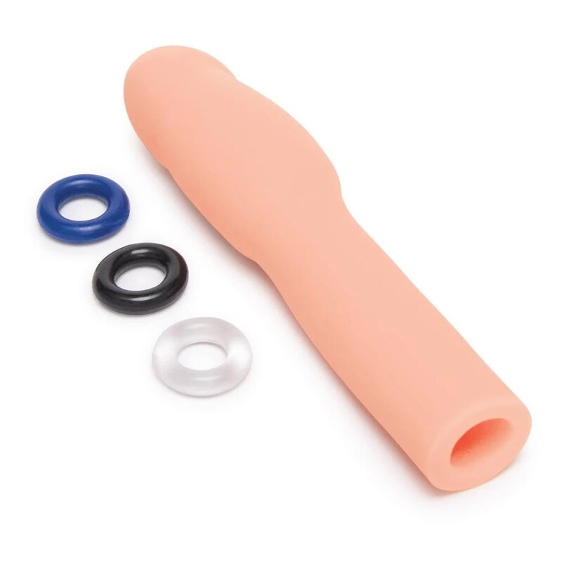 Насадка на пеніс Size-Up Penis Extender реалістична, бежева, 21.1 х 4.6 см - Изображение 3