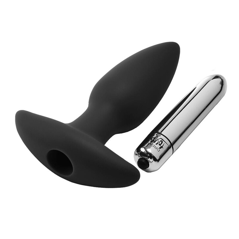 Анальна пробка Dreamtoys FantASSstic з віброкулею, чорна, 14 х 3.5 см - Зображення 5