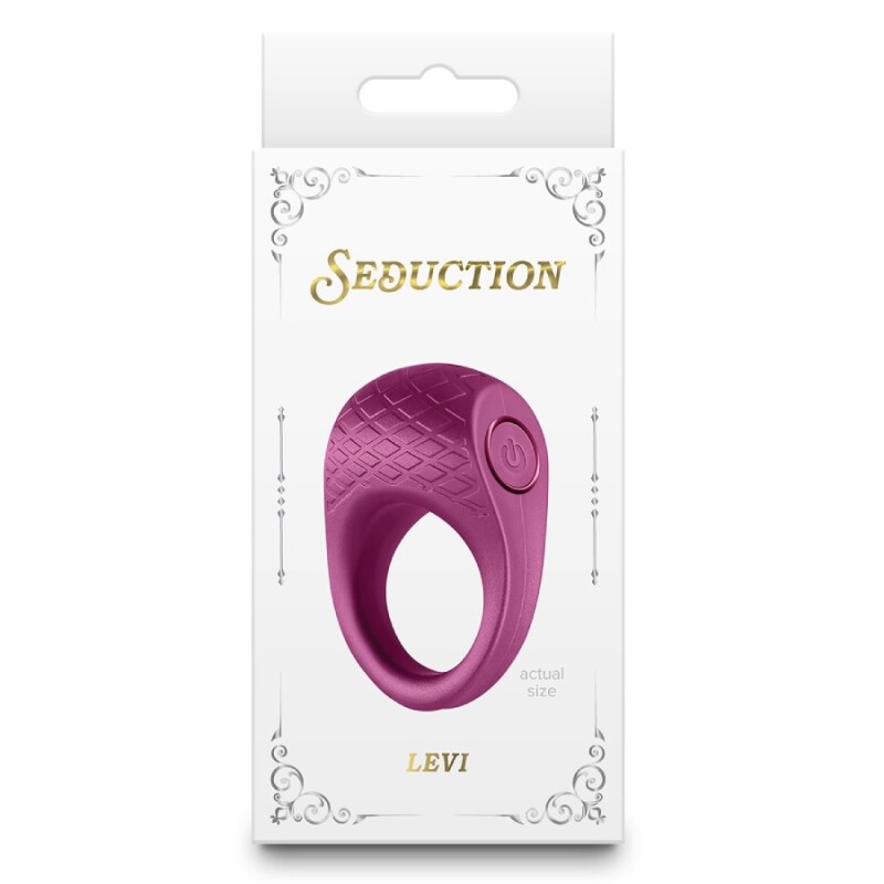 Ерекційне віброкільце NS Novelties Seduction Levi, червоне, 6.5 х 3 см - Изображение 1