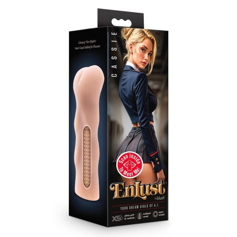 Мастурбатор-анус Blush Cassie реалістичний, бежевий, 11.5 х 3.6 см - Зображення 1