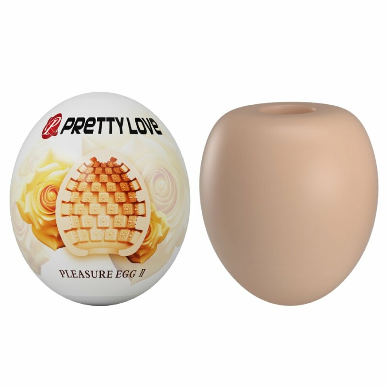 Мастурбатор яйце Pretty Love Pleasure Egg бежевий, 5.5 х 5 см - Изображение 1