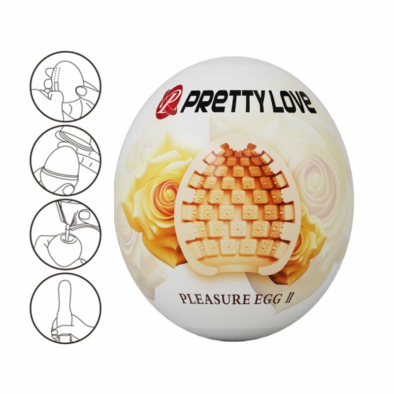 Мастурбатор яйце Pretty Love Pleasure Egg бежевий, 5.5 х 5 см - Изображение 2