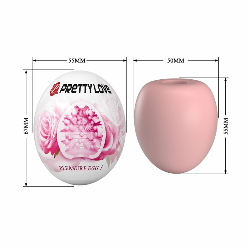 Мастурбатор яйце Pretty Love Pleasure Egg рожевий, 5.5 х 5 см - Зображення 6